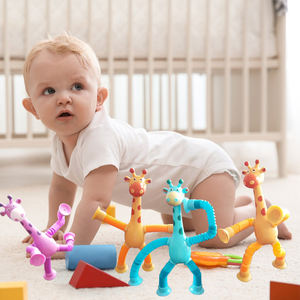 Juguete de Jirafa Telescópica Elástica con Ventosa, Novedoso Juguete Antiestrés de Dibujos Animados, Juguete Luminoso para Niños con Forma de Jirafa - Product Image 6