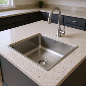 Lavello da Cucina Sottopiano a Vasca Singola 15x19x10 Pollici in Acciaio Inossidabile Calibro 16 con Superficie Lucida - Product Image 2