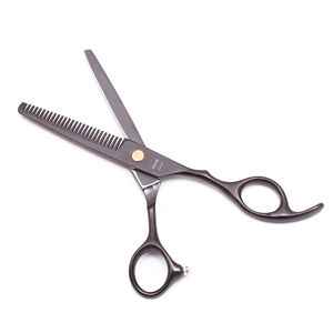 헤어 커팅 가위 5.5인치 6인치 AQIABI 일본산 스틸 블랙 숱가위 이발 가위 헤어컷 세트 맞춤 로고 무료 A1005 - Product Image 3