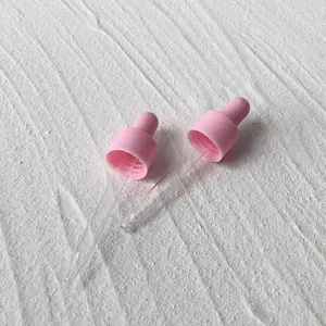 粉色橡胶灯泡奶嘴硅胶滴管玻璃移液器滴管，带测量标记
