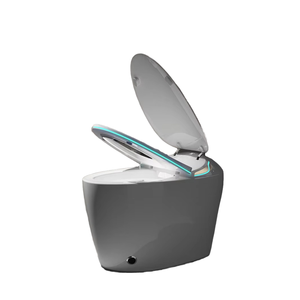 Toilette intelligente en céramique moderne et automatique avec siège chauffant et séchage à l'air, à poser au sol, télécommande, design intelligent de luxe, modèle One P - Product Image 4