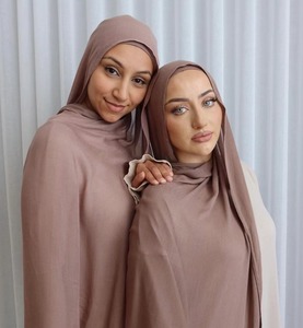 Breathable Light Weight Soft Cotton Rayon Viscose Woven Modal Muslim Women Shawl Hijab Scarf - Product Image 3
