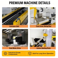 Machine de scellage automatique de boîtes en carton ondulé Goldtec GTF-AT5050 avec pliage de rabats réglable, entièrement automatique
