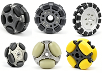 100mm Doppel-Aluminium-Omnidirektionales Rad mit 30KG Tragkraft für Plattform-Robotik-Kit 14054