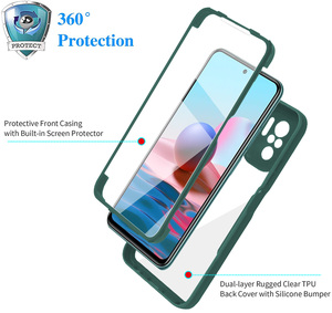 Ốp Lưng 360 Ốp Lưng Điện Thoại Chống Sốc Nhựa PC TPU Mềm Đa Chất Liệu Trong Suốt 2 Trong 1 Cho Redmi Note 10 Note 10S - Product Image 4