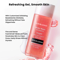 MULAN Gel douche blanchissant pour le corps au pamplemousse biologique de marque privée pour lutter contre l'acné Nettoyage en profondeur Rafraîchissant