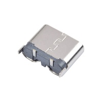 Connecteur femelle USB Type-C 2 broches, 3.0A, 100V AC, longueur 6,5 mm, montage vertical SMD