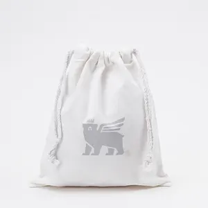 Customized Cotton Canvas Drawstring Bags Promotional Cotton Canvas Drawstring Bags With Printed Logo