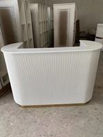 Petit comptoir de réception de boutique en MDF 120/150/180cm pour salon de beauté hôtel disponible en couleur rose blanc vert