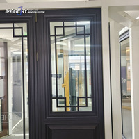 Fenêtres en verre de luxe à isolation thermique, cadre en aluminium, fenêtres anciennes authentiques avec grille en verre intégrée, design élégant, en vente