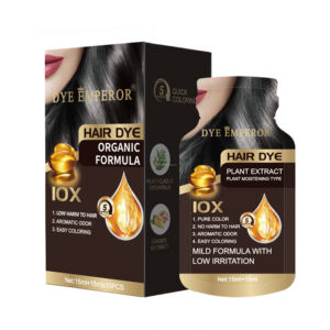 DYE EMPEROR Nueva personalización Tinte para el cabello negro natural con extractos de plantas Cubre 100% de canas en 5 minutos <span class=keywords><strong>sin</strong></span> amoníaco - Product Image 2