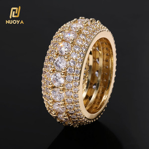 <span class=keywords><strong>Anello</strong></span> NUOYA Placcato <span class=keywords><strong>Oro</strong></span> con Zirconia Cubica per Donne, <span class=keywords><strong>Anello</strong></span> Tennis con Cristalli CZ, Stile Hip Hop, Gioiello Raffinato da Regalo - Product Image 1