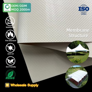 Struttura a Membrana Tensionata in PVC 1350GSM 2000D Resistente al Vento per Tettoia Auto e Parcheggio - Product Image 1
