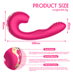 Suck Flap <b>Vibrator</b> Red <b>Rabbit</b> Style Adult Stimulation Toy Adult Toys - Product Image 3