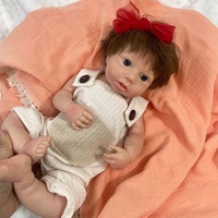 Realistische Handgefertigte Vollsilikon-Reborn-Babypuppe mit Anpassbarem Echthaar, Trink- und Nassfunktion, Neugeborenen-Optik für Online-Shop Großhandel