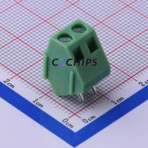 KF103-5.0-2P Screw Terminal Block Through hole Component (THT),P=5mm Connector 1x2P 5mm Green Through Hole - Product Image 1