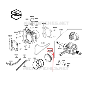 Piston 13101LDG7E00 pour <span class=keywords><strong>Kymco</strong></span> <span class=keywords><strong>MXU</strong></span> <span class=keywords><strong>500</strong></span> XCITING <span class=keywords><strong>500</strong></span> UXV <span class=keywords><strong>500</strong></span> ATV UTV Pièces et accessoires - Product Image 4