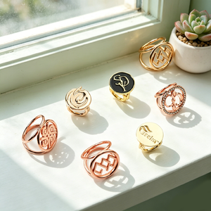 Anillo de sujeción para bufandas de aleación de zinc electrochapado, clip metálico personalizado de fábrica china para bufandas, chales y hiyabs de moda para mujer - Product Image 3