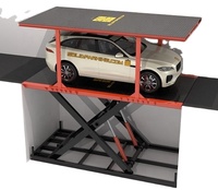 Élévateur à ciseaux de voiture Transport pour garage souterrain Élévateur à ciseaux pour voitures Double plate-forme de levage