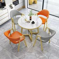 Ensemble de table à manger moderne en MDF avec 4 chaises pour salle à manger, hôtel, restaurant, café, boutique, usage de loisirs et de réception