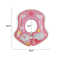 Cochon dessin animé Double chambre à air bébé flotteur Non toxique PVC enfant en bas âge gonflable aisselles anneau de bain nouveau-né baignoire flotteur anneau