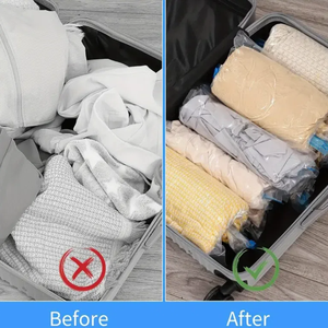 Sacs de compression manuels N-Travel Essential, pas de pompe à <span class=keywords><strong>vide</strong></span> nécessaire, sacs de rangement et organisateurs de bagages (transparents) - Product Image 3