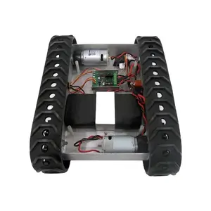 Nhiệm Vụ Nặng Nề Robot Cao Su Theo Dõi Cho unmmaned Mặt Đất Xe Ugv Robot 130x50x44