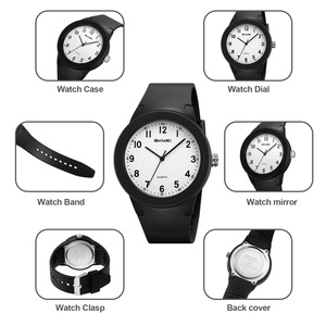 Montre chronographe ronde pour homme, bracelet en silicone de luxe, montre à quartz étanche 30M, montres en gros - Product Image 2