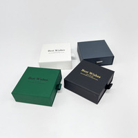 Logo personnalisé recyclable fait main boîte cadeau emballage pour bijoux collier bracelet bagues tiroir papier boîte à bijoux