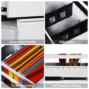 Structure démontable verrouillable moderne réglable bureau stockage vertical métal acier 4 tiroirs classeur - Product Image 5