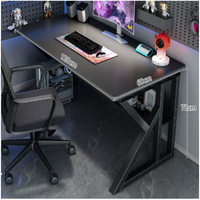 Bureau de jeu en métal pas cher avec LED et porte-gobelet, extensible, taille personnalisable, durable, ensemble moderne de bureau et chaise de jeu