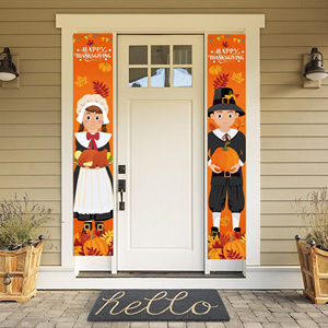 Happy Thanksgiving Door Curtain 30*180cm Festive <b>Banners</b> for Home Decor - Product Image 5