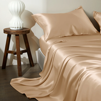Queen King Size personnalisé 100% draps de lit en soie de mûrier Textiles de maison