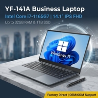 Computer Portatile Orientato agli Affari Yifang Factory 14.1" con Processore Intel I7-1165G7 Quad-core, Sistema Windows 10, Interfaccia Type-C