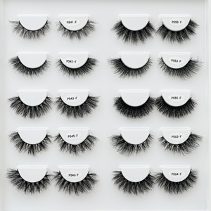 Sans cruauté 3D Volume Eye Lash Faux Vison Faux Cils Wispy Strips Lash Boîte d'emballage de cils personnalisés - Product Image 4
