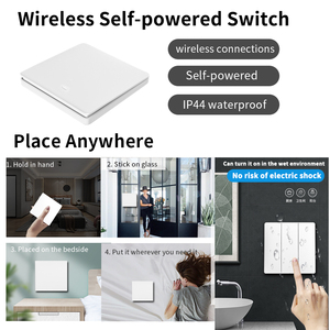 Interrupteur intelligent WiFi SIXWGH Alexa RF433 1/2 voies à énergie cinétique compatible <span class=keywords><strong>Bluetooth</strong></span>, max. 16A pour la maison - Product Image 6
