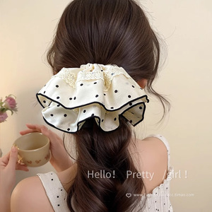Elegante Elastico per Capelli Oversize in Pizzo, Stile Coreano, Alta Elasticità, Fatto a Mano, Novità 2026, per Coda di Cavallo Bassa - Product Image 6