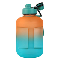 Bouteille d'eau motivante avec marqueur de temps, bouteilles d'eau en plastique sans BPA 74OZ, bouteille de sport personnalisée avec logo 2,2L pour la salle de sport
