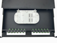 1u 19 "rak tipe geser serat optik 24 port panel tambalan jenis laci kotak Terminal