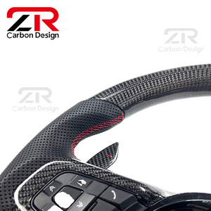 Volante Deportivo Personalizado de Fibra de Carbono para <span class=keywords><strong>Jaguar</strong></span> XF con Levas de Cambio para XFR F-Type XK XKR-S Coupé XE XJ X-Type - Product Image 5