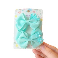 Nouveauté transfrontalière : Lot de pinces à cheveux pour enfants, style japonais et coréen, avec petits nœuds floraux, vente en gros