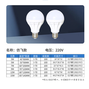 หลอดไฟ LED A19 ขั้ว E27 ตัวหลอดพลาสติก แสงขาว 5000K ค่า CRI 80 ใช้ไฟ AC 85-265V ควบคุมด้วยสวิตช์แบบแมนนวล อายุการใช้งาน 25000 ชั่วโมง - Product Image 3