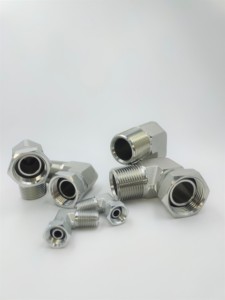 Thủy lực Adapter 90 độ khuỷu tay BSP nữ ren núm vú thủy lực Adapter với con dấu cho các bộ phận điện - Product Image 6