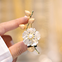 Soldes Exceptionnelles XILIANGFEZI : Broches Fleur de Lotus en Émail Cuivre et Perles, Motif Coquillage Méduse Naturel