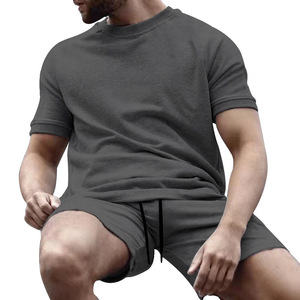 Completo Sportivo da <span class=keywords><strong>Uomo</strong></span> in Cotone, Set 2 Pezzi con Pantaloncini, <span class=keywords><strong>Abbigliamento</strong></span> <span class=keywords><strong>Casual</strong></span> da Jogging e Palestra, Completo <span class=keywords><strong>Estivo</strong></span> da <span class=keywords><strong>Uomo</strong></span> - Product Image 4