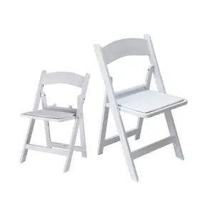 Evento di plastica all'aperto Wimbledon sedie in resina bianca pieghevole Chiavari matrimonio Tiffany sedie da giardino per adulti e bambini