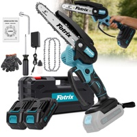 Scie à chaîne sans balais professionnelle 21V à batterie lithium légère 6 pouces 1800W 4500 tr/min Haute qualité Garantie 1 an