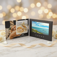 Livre vidéo numérique LCD blanc personnalisé de 7 pouces, mémoire de 128 Mo à 8 Go, pour livres d'or de mariage, brochures vidéo d'entreprise, le meilleur jour de notre vie