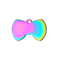 Noeud en acier inoxydable gravé personnalisé bricolage étiquette pour animaux de compagnie en titane anti-perte broche sur le thème des animaux approvisionnement transfrontalier pour chiens et chats