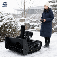 Machine à déneiger professionnelle pour l'hiver, moteur Longxin 420cc, largeur de déneigement de 1000m, machine à déneiger automotrice sur chenilles